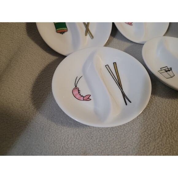 Set 4 Stokes Sur La Table Take Out Plates Jessica Glickman Sushi sauce - Picture 7 of 8